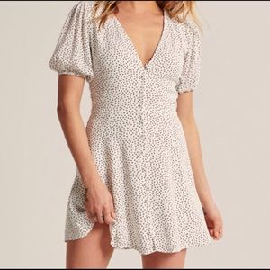 Abercrombie & Fitch NWT Puff Sleeve Button Down Mini Dress